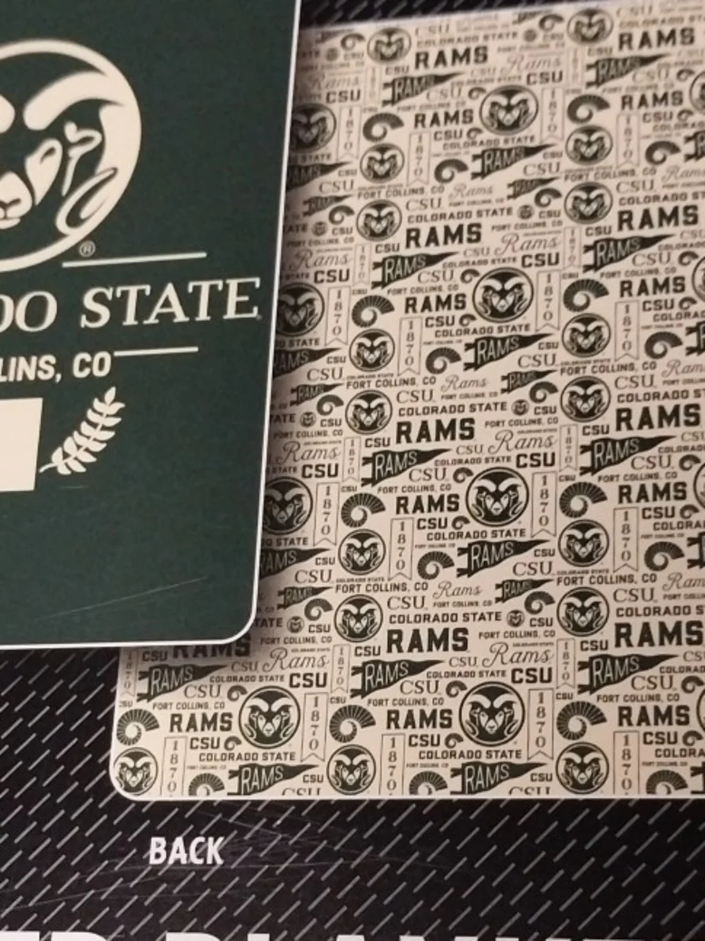 Quilted Blanket - Green/Cream Colorado State Rams 60x80